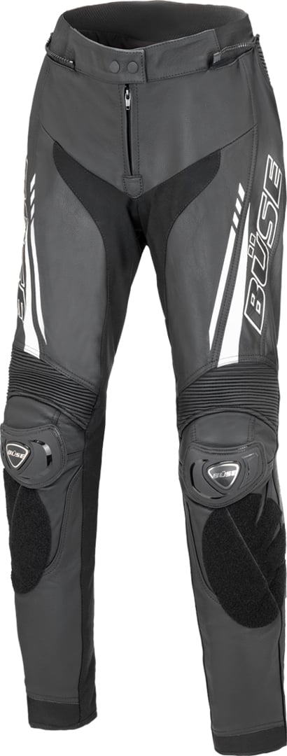Büse Imola Damen Schwarz Weiß Lederhose Größe 38