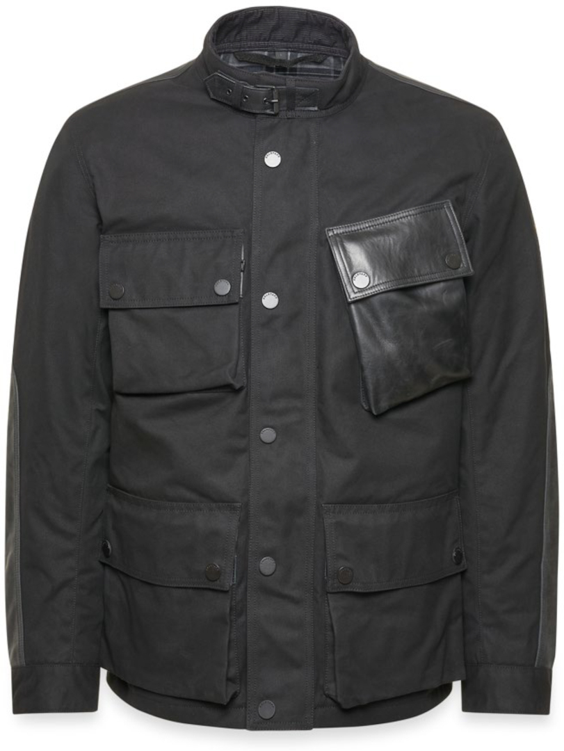 Belstaff Trackmaster Schwarze Wasserdichte Gewachste Jacke Größe 2XL