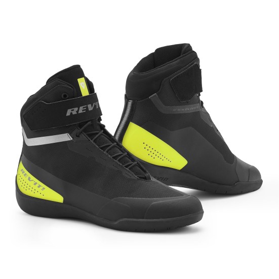 REV'IT! MISSION CHAUSSURES MOTO NOIR JAUNE NEON 40