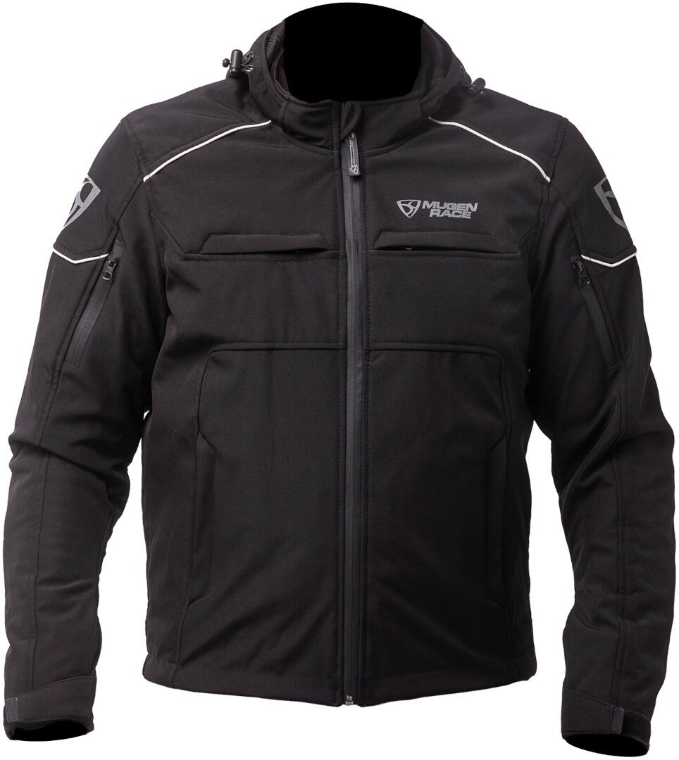 MUGENRACE Srippy Schwarz Grau Wasserdichte Softshelljacke Größe M