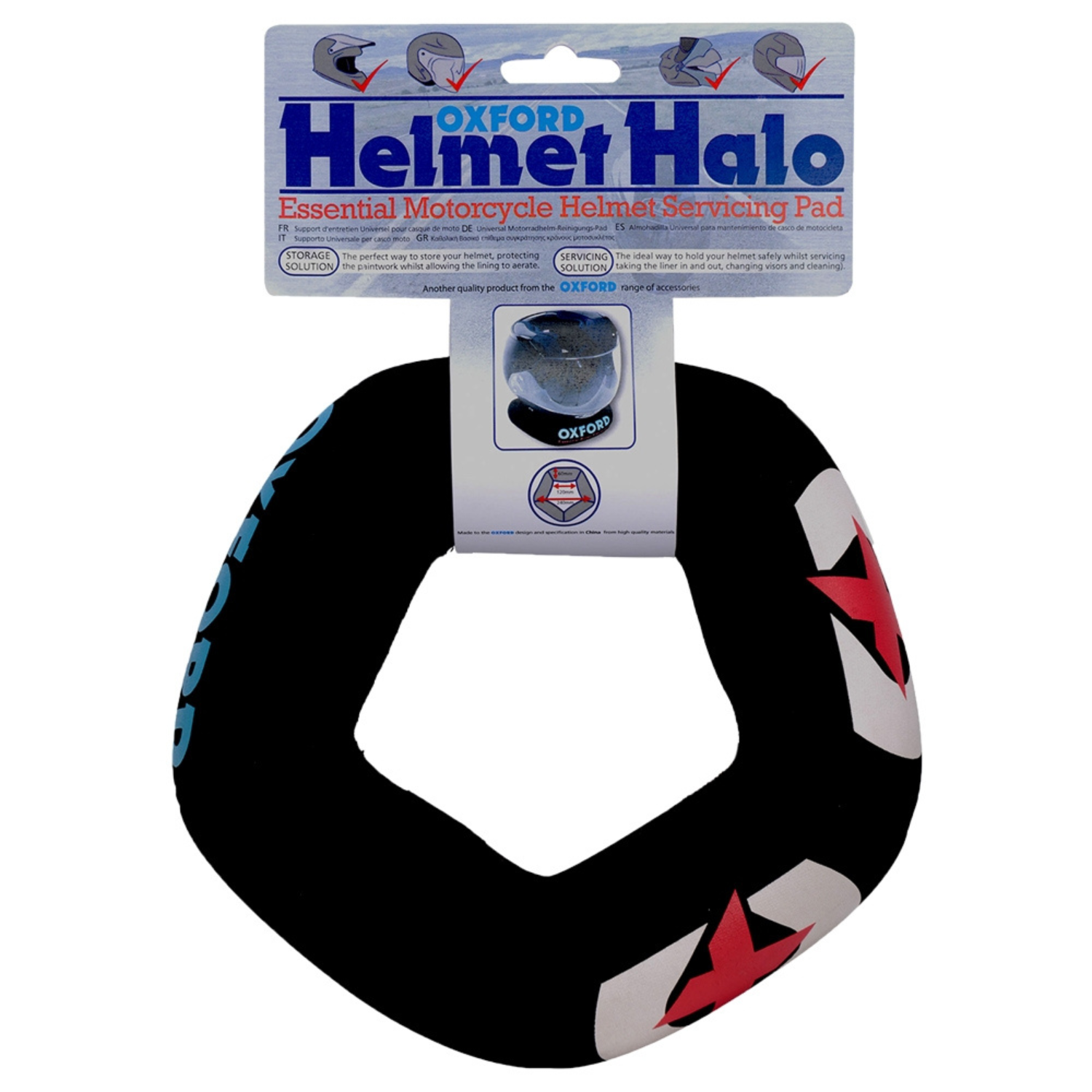 Oxford Products Helmet Ring Halo Black Größe