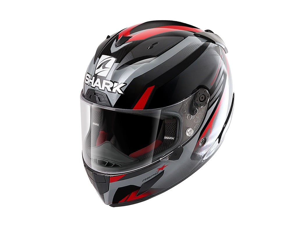 Shark Race-R Pro Aspy Schwarz Anthrazit Rot KAR Integralhelm Größe XS