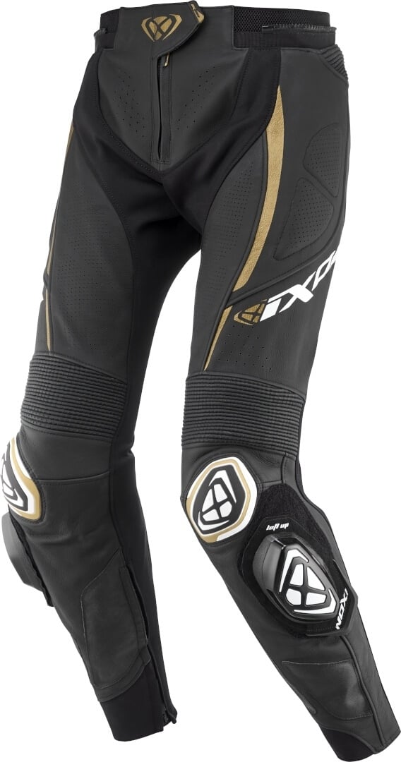Ixon Vortex 3 PT L Schwarz Weiß Gold Damen Motorrad Lederhose Größe S