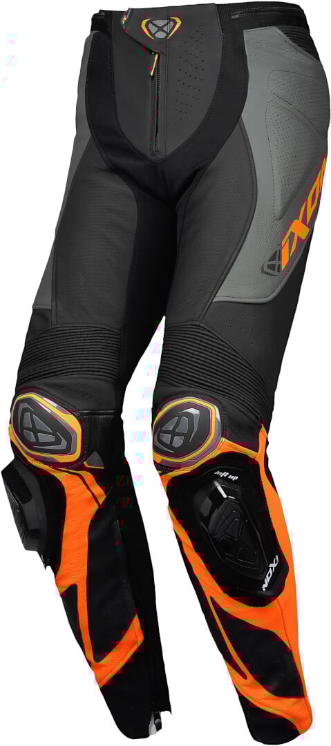 Ixon Vortex 3 PT Schwarz Anthrazit Orange Motorrad Lederhose Größe S