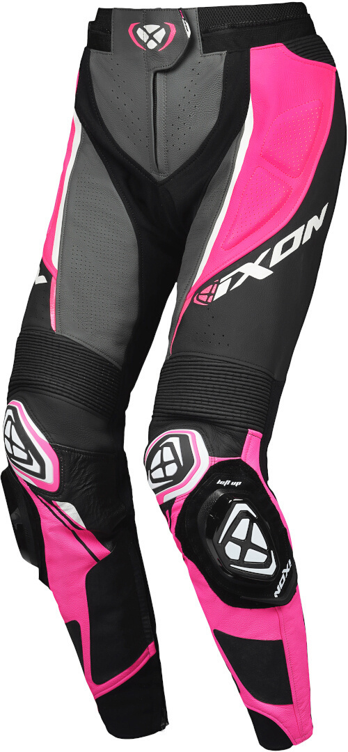 Ixon Vortex 3 PT L Schwarz Pink Weiß Damen Motorrad Lederhose Größe M