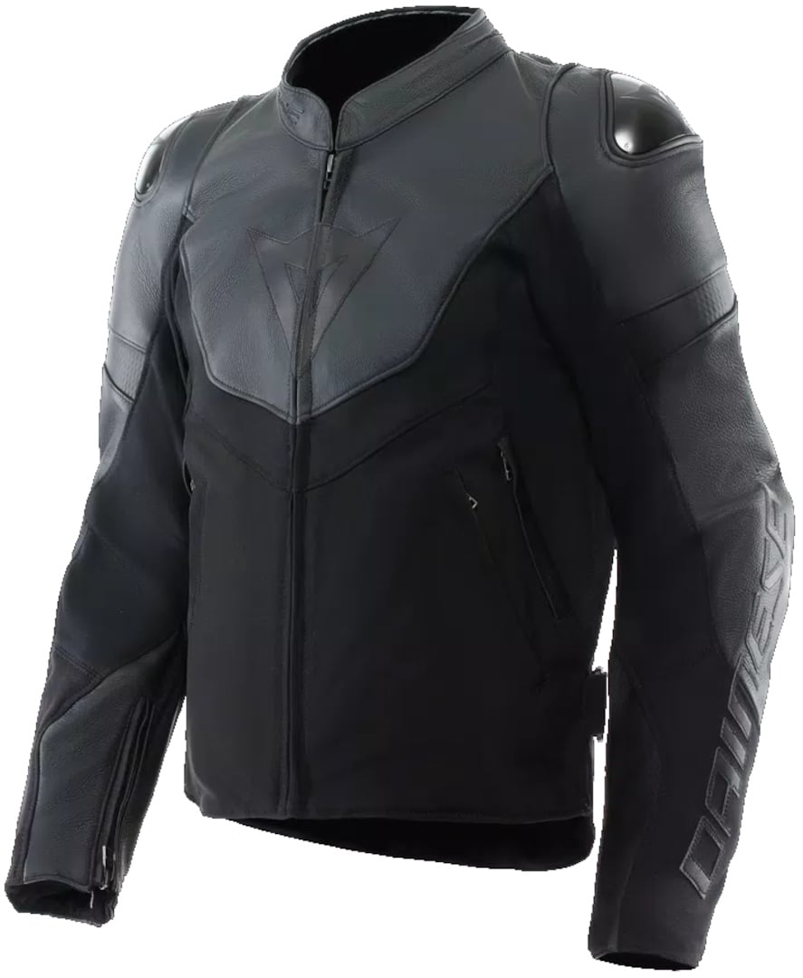 Dainese Iperattiva Schwarz Leder-/Textil Motorradjacke Größe 60