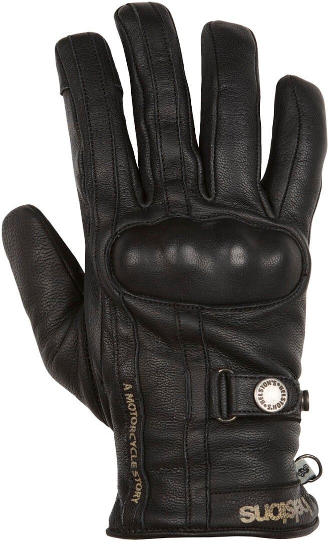 Image of Helstons Burton Hiver Leather Black Black T10