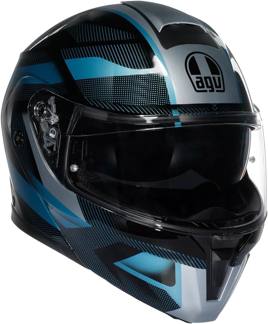 AGV Streetmodular Ledro Matt Schwarz Blau Klapphelm Größe XS