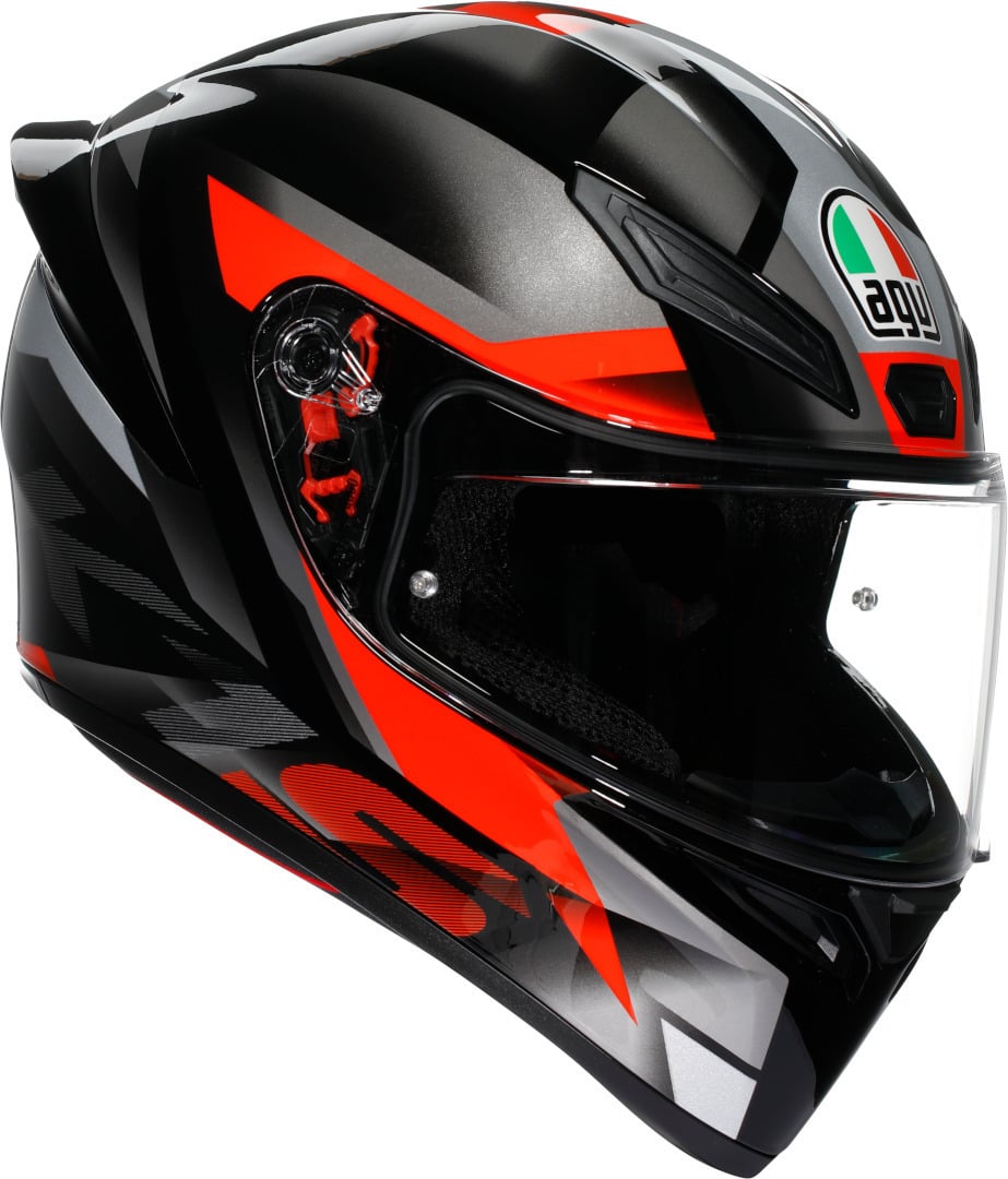 AGV K1 S Fastlap Schwarz Grau Rot Integralhelm Größe XS