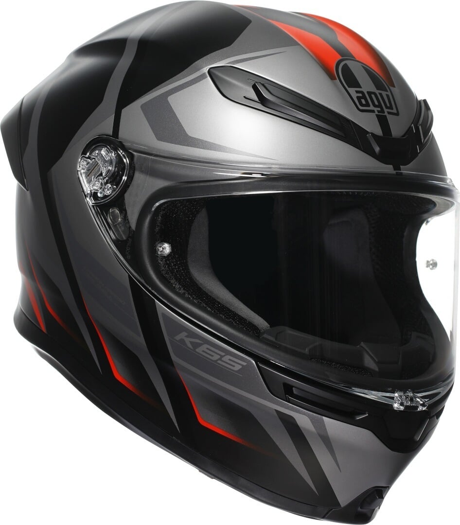 AGV K6 S Karve Matt Schwarz Grau Rot Integralhelm Größe XS