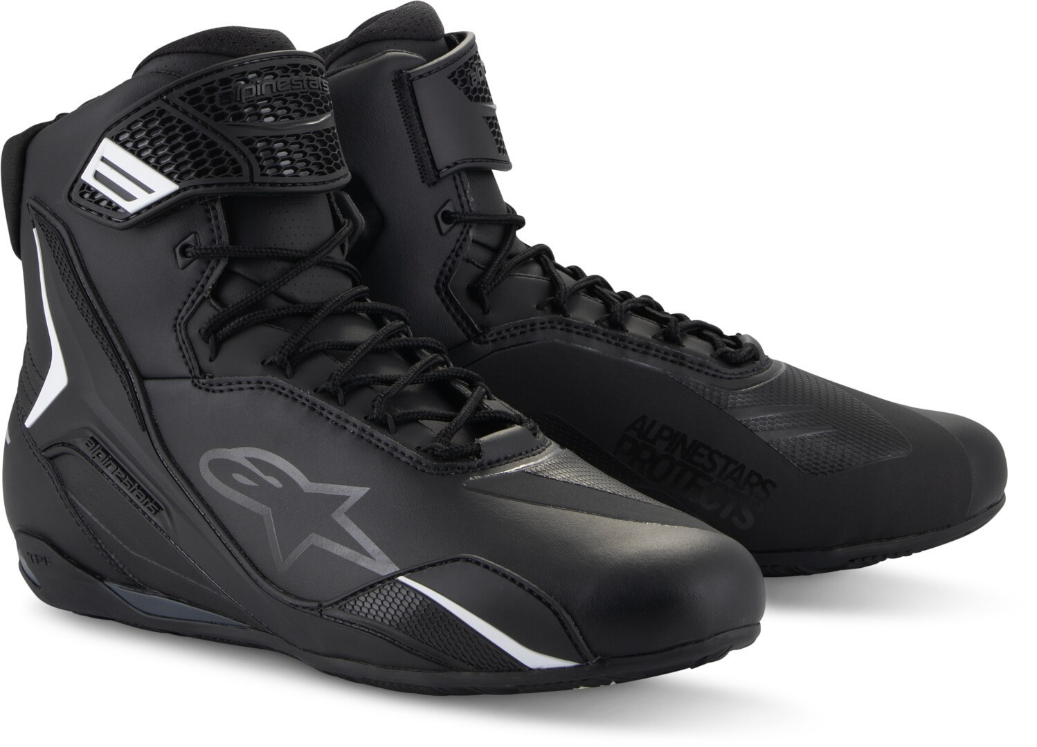 Alpinestars Faster-4 Black Motorcycle Riding Shoes Size 45.5