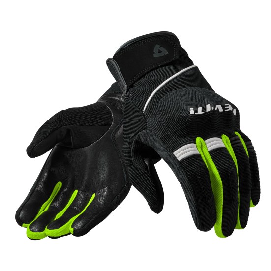 REV'IT! MOSCA GANTS DE MOTO NOIR JAUNE NEON S