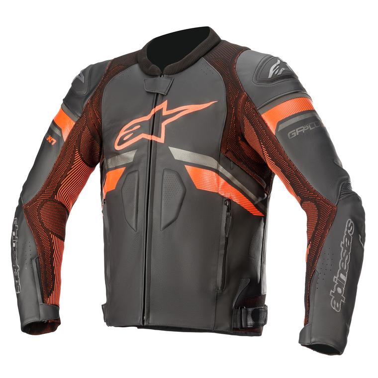 Alpinestars GP Plus R V3 Rideknit Leather Jacket Black Fluo Red Size 48