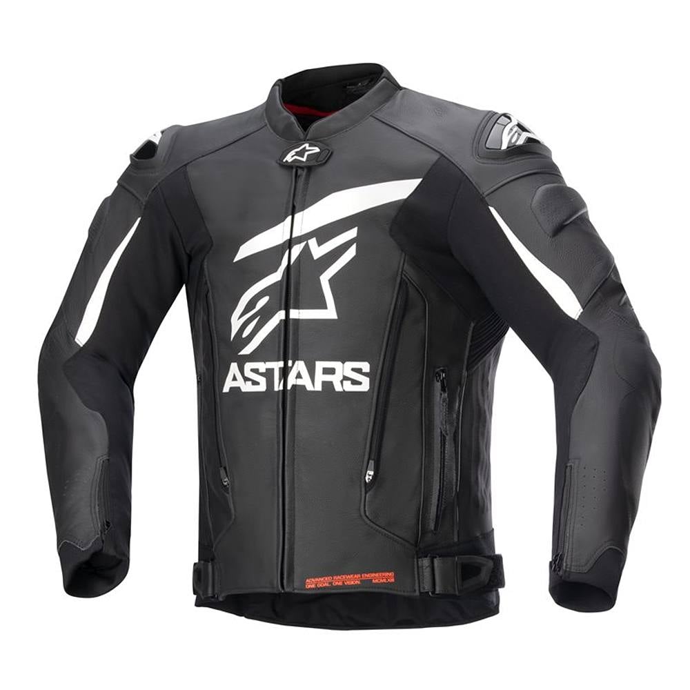 Alpinestars GP Plus V4 Lederjacke Schwarz Weiß Größe 50