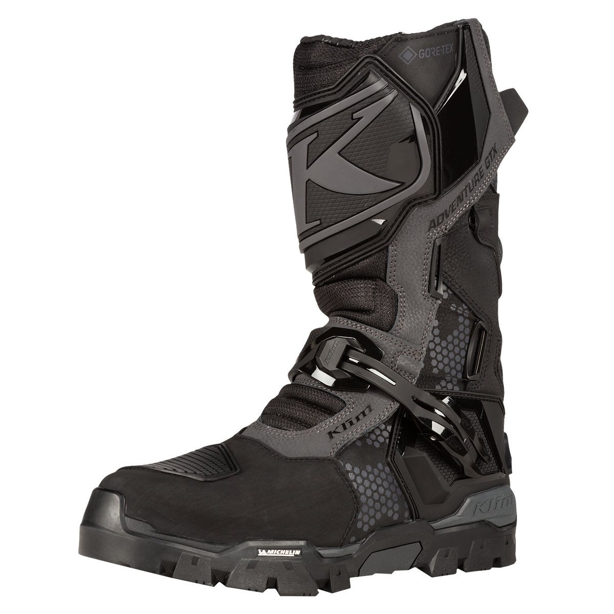 KLIM Adventure GTX Stealth Black Motorcycle Boots Size US 7