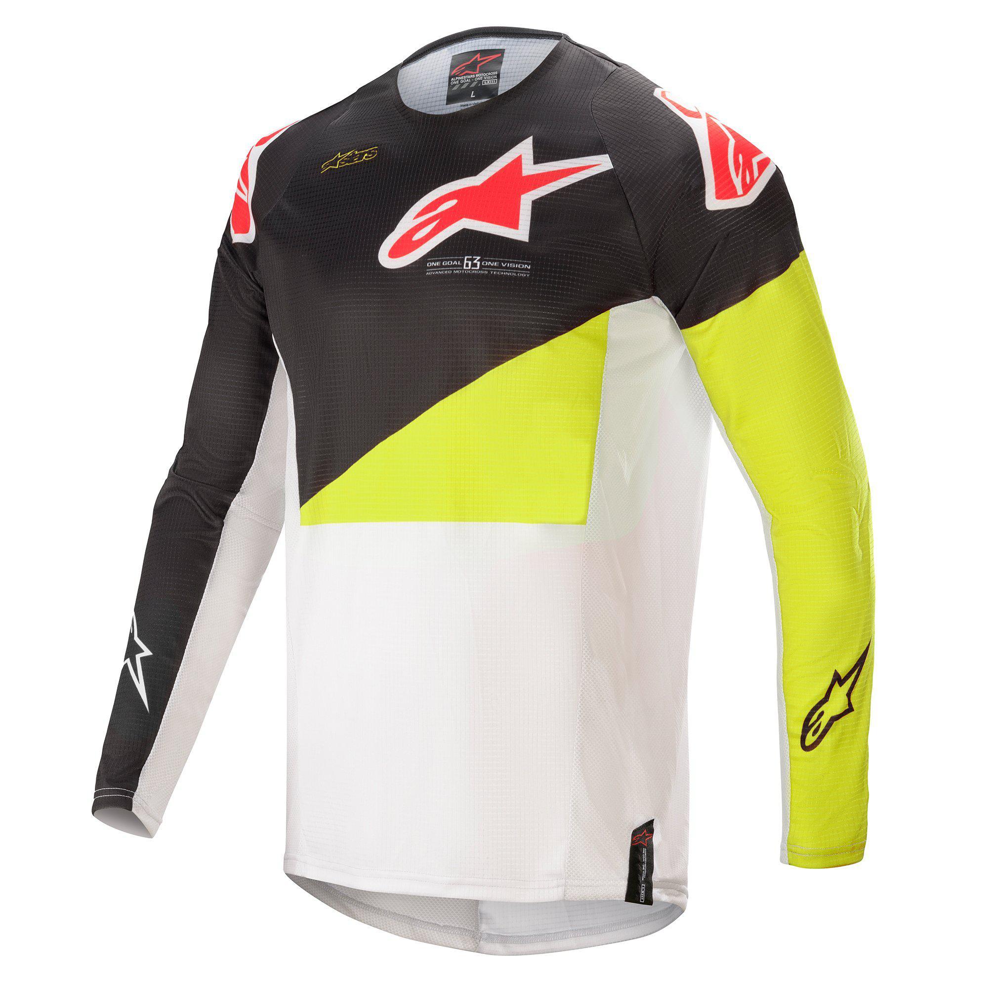 Alpinestars Techstar Factory Black Yellow Fluo Off White 2XL