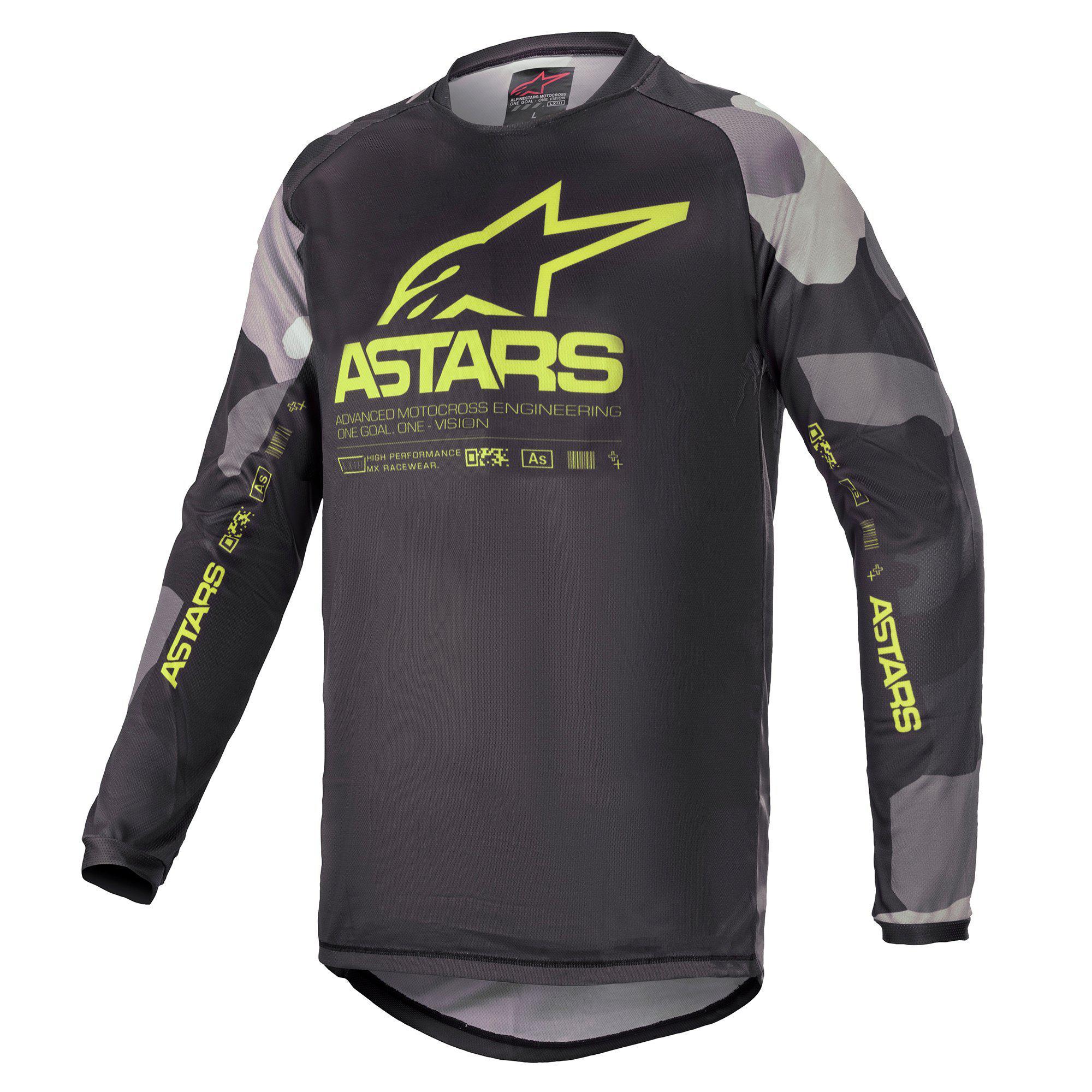 Alpinestars Youth Racer Tactical Gray Camo Yellow Fluo S