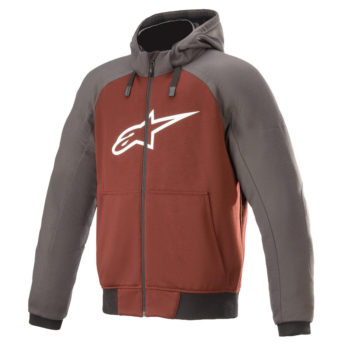 Alpinestars Chrome Sport Tar Gray Burgundy Hoodie S