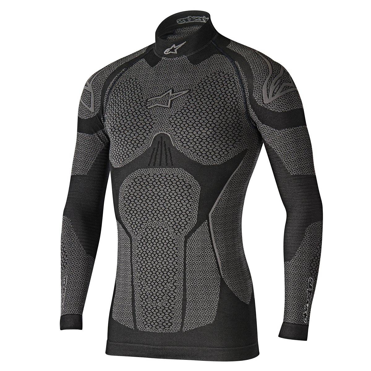 Alpinestars Ride Tech Top Long Sleeve Winter Black Gray Size 2XL