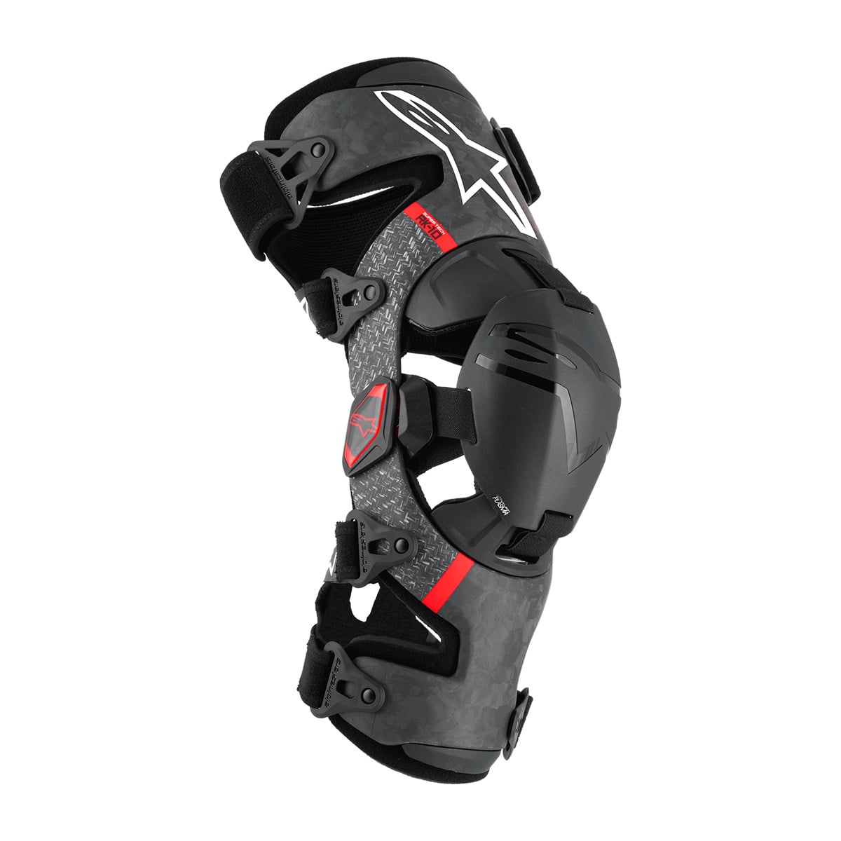 Photos - Motorcycle Body Armour Alpinestars Supertech RK-10 Plasma Knee Brace Set Black Red Size S 