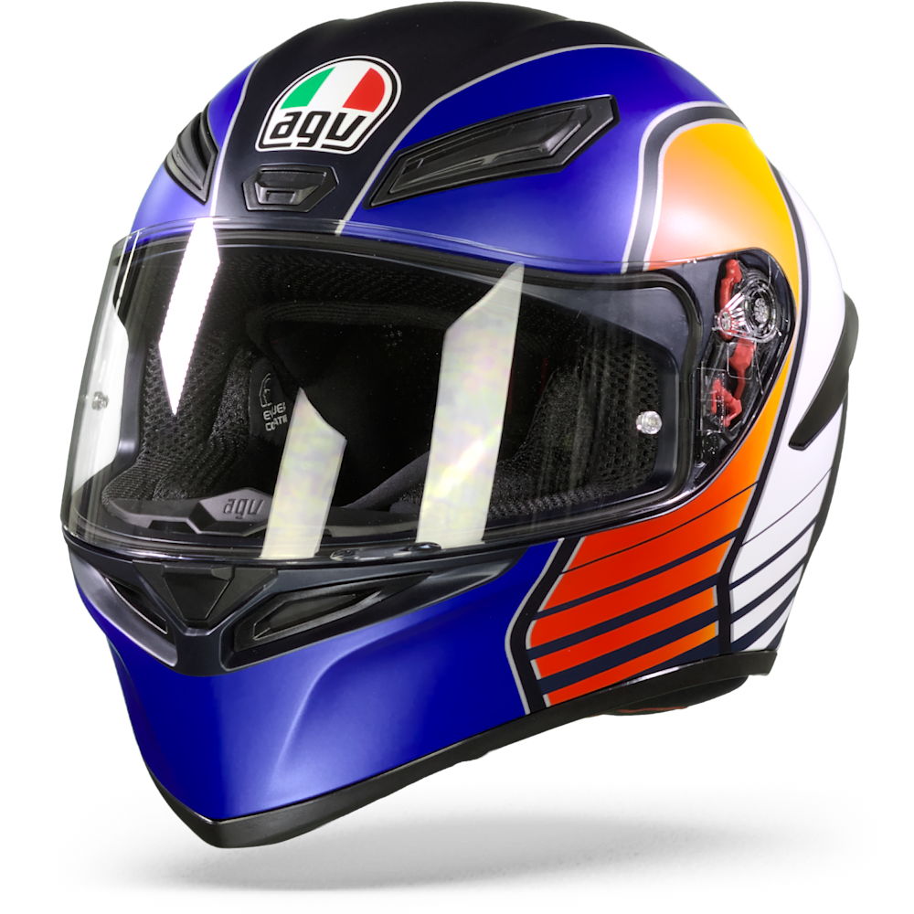 AGV K1 Power Casque Intégral Mat Bleu Orange Blanc S