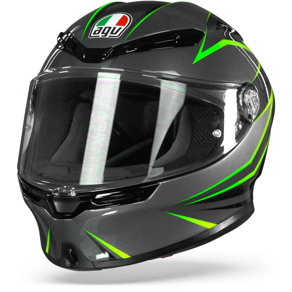 AGV K6 Flash Grey Black Lime Full Face Helmet S