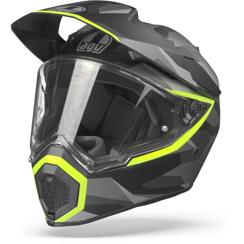 Image of AGV AX9 Siberia Matt Black Yellow Fluo 3XL