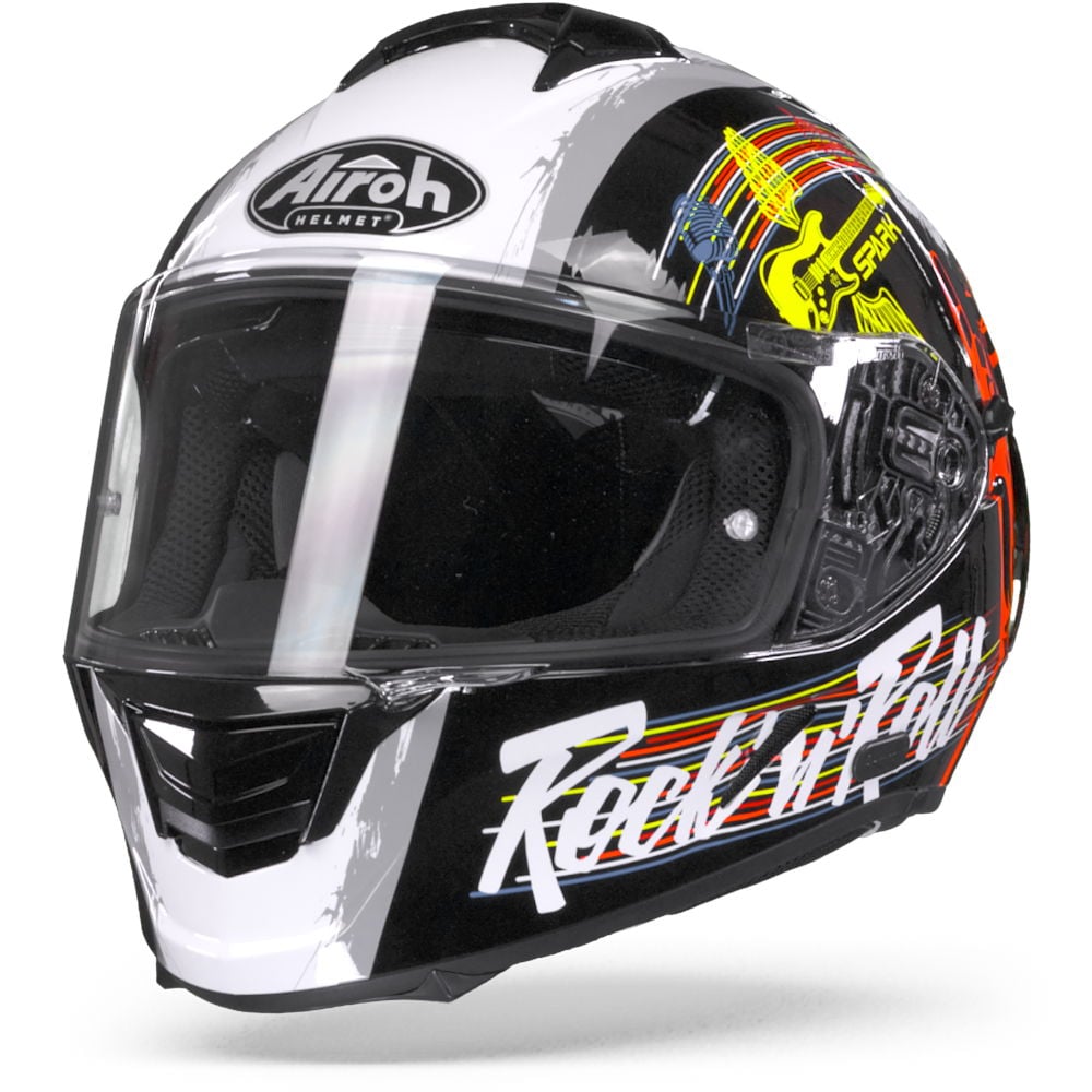 Airoh Spark RockNRoll Black Gloss Full Face Helmet Size XL