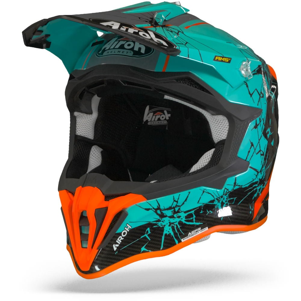 Airoh Striker Crack Casque Motocross Bleu S