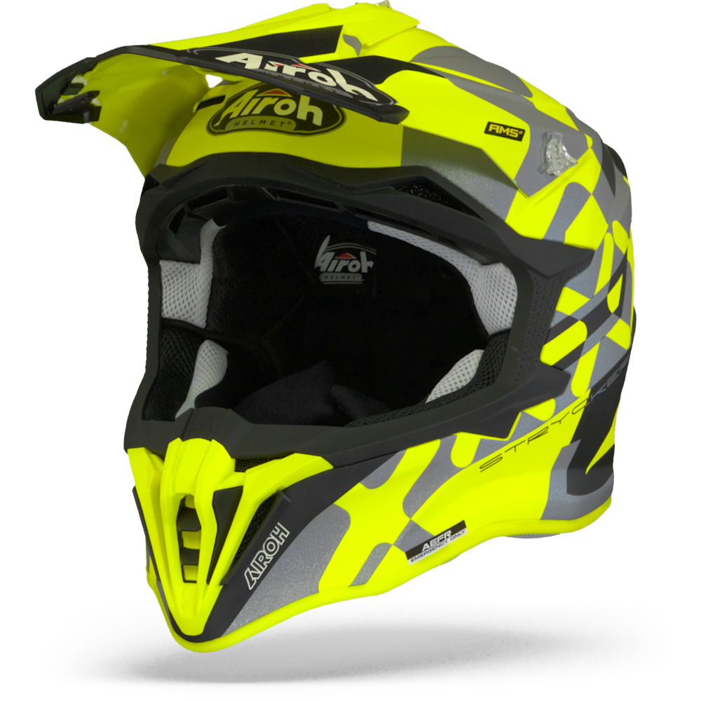 Zdjęcia - Kask motocyklowy Airoh Strycker XXX Flat Yellow Offroad Helmet Size 2XL 