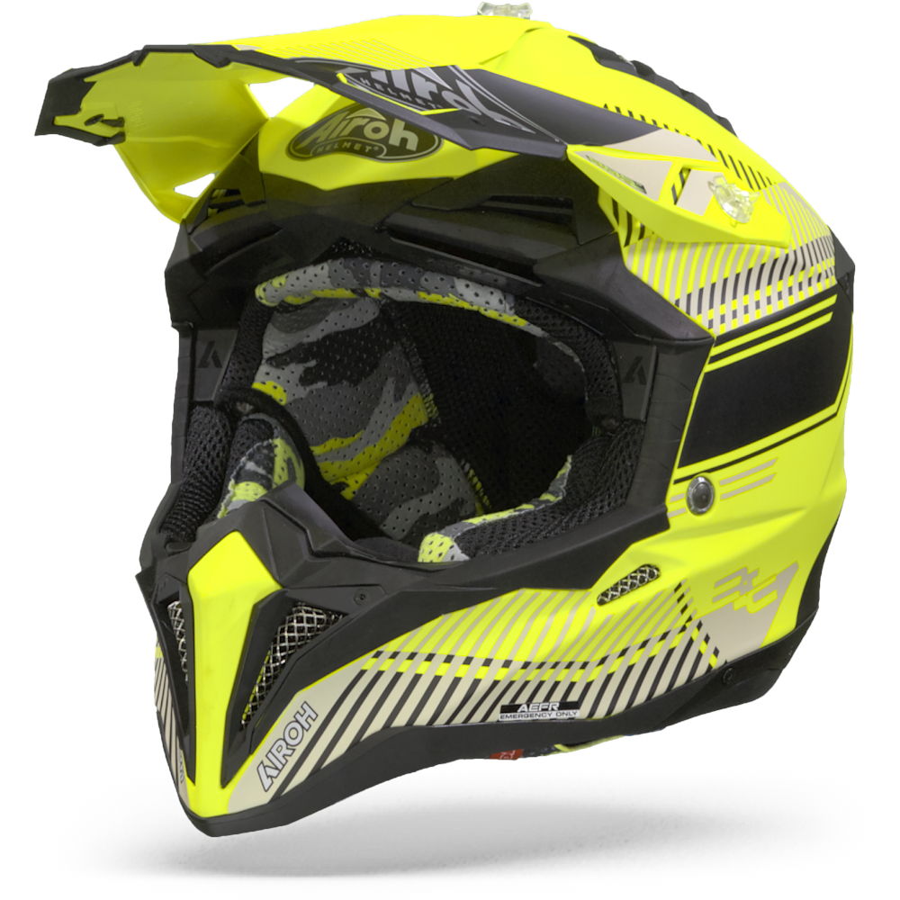 Airoh Aviator 3 Wave Flat Yellow Offroad Helmet Size 2XL