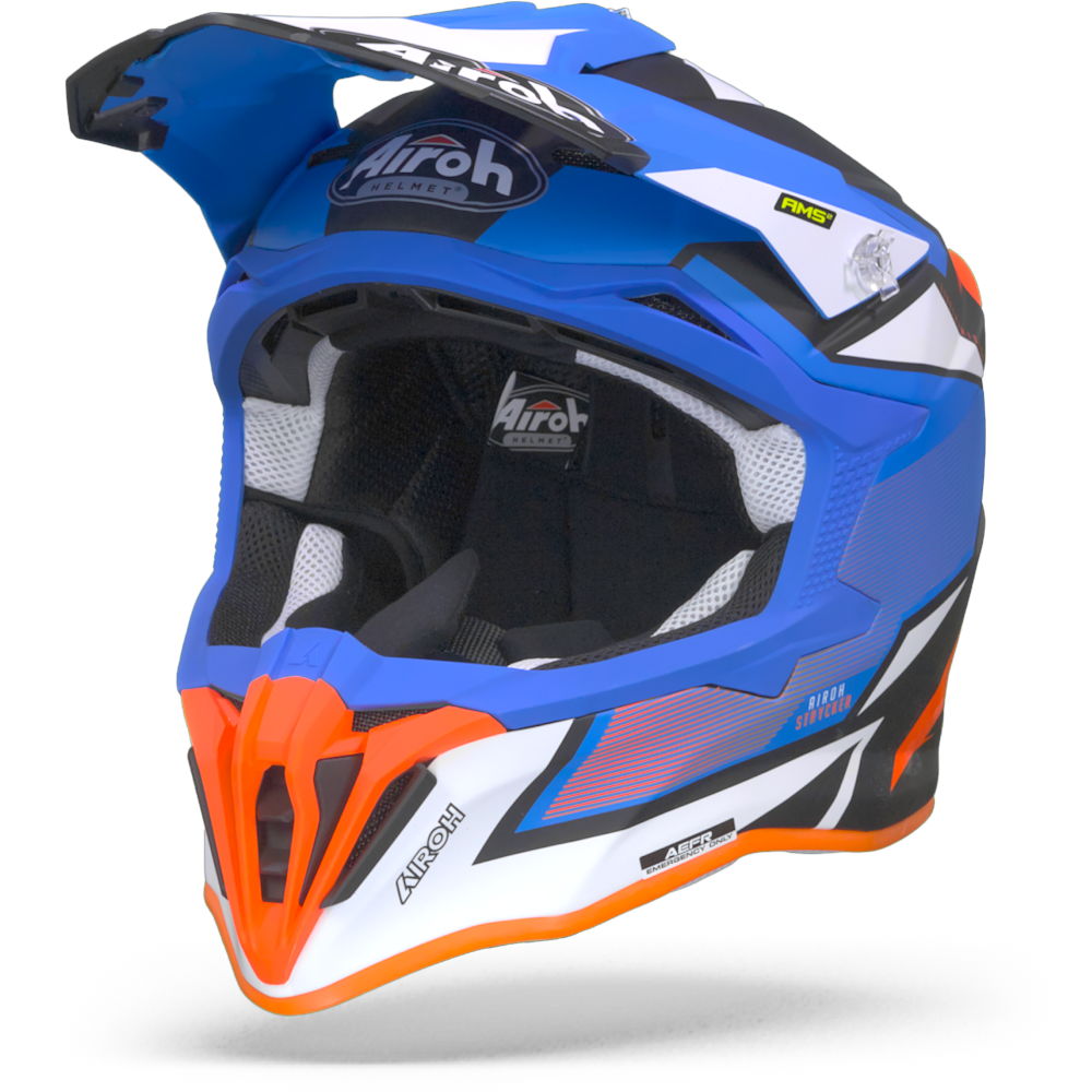 Airoh Striker Axe Casque Motocross Bleu S