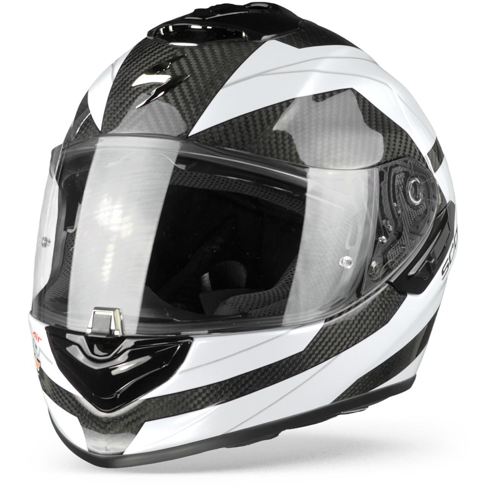 SCORPION EXO-1400 Carbon Air Legione, Casque moto intégral, Blanc
