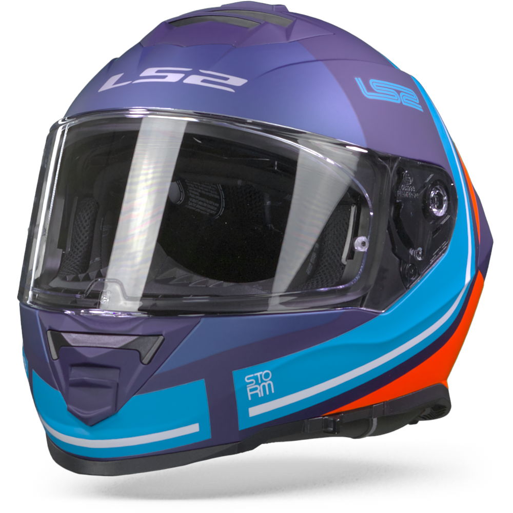 LS2 FF800 Storm Slant Matt Blau Fluo Orange Integralhelm S