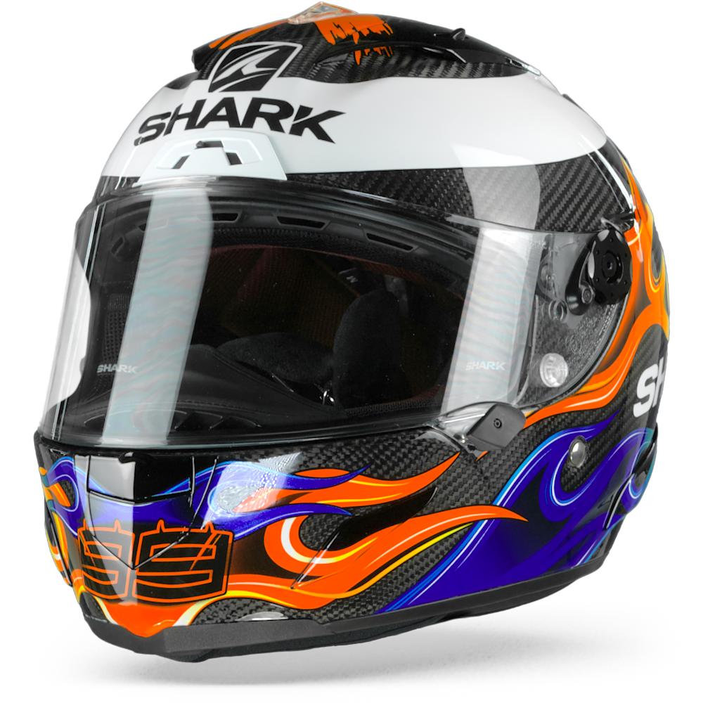 SHARK RACE-R PRO CARBON LORENZO 2019 CARBON BLUE RED FULL FACE HELMET unisex