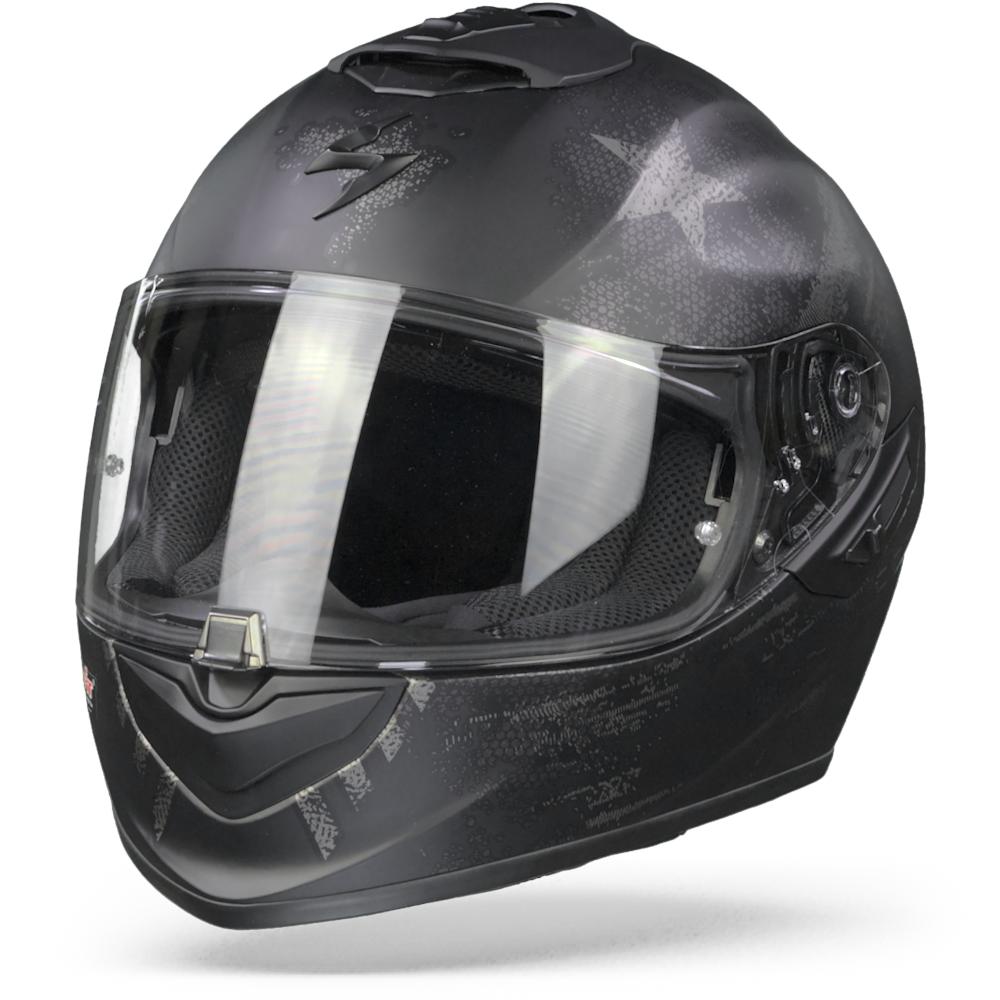 Scorpion EXO-1400 Air Asio Mat Noir Argent Casque Intégral XL