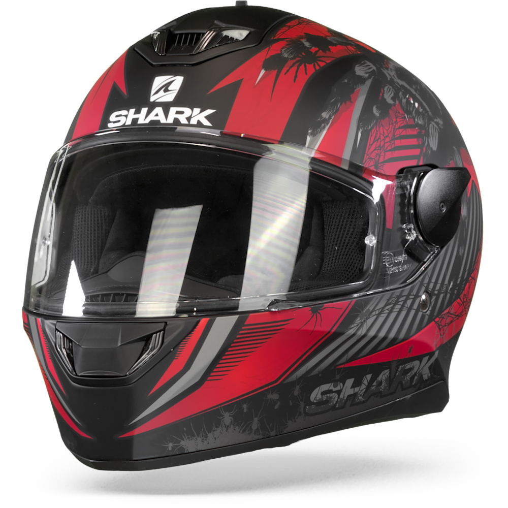 Shark D-Skwal 2 Atraxx Mat Black Red Anthracite KRA Full Face Helmet Size XS