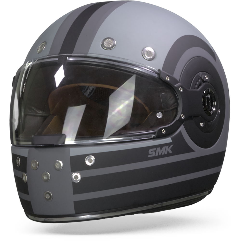 SMK Retro Ranko Dark grey Full Face Helmet Size XL