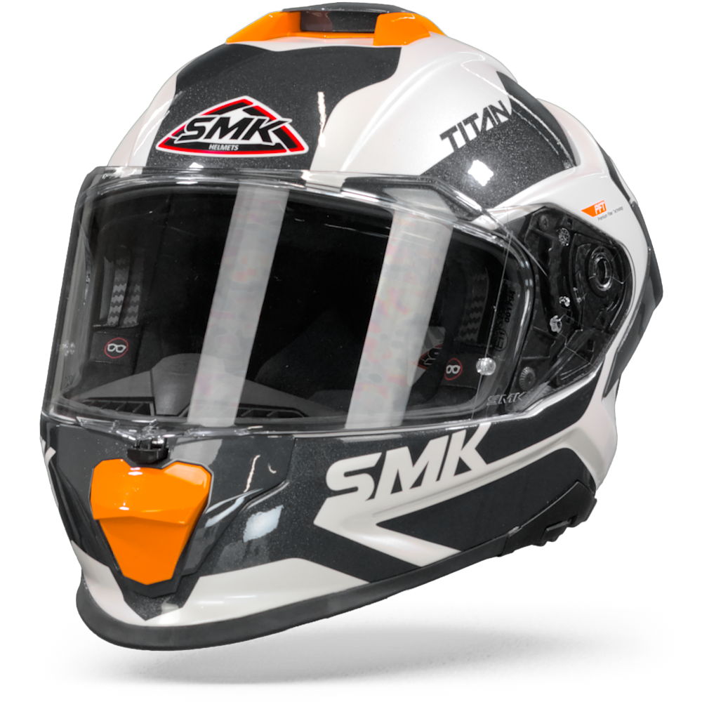 SMK Titan Arok White Full Face Helmet Size S