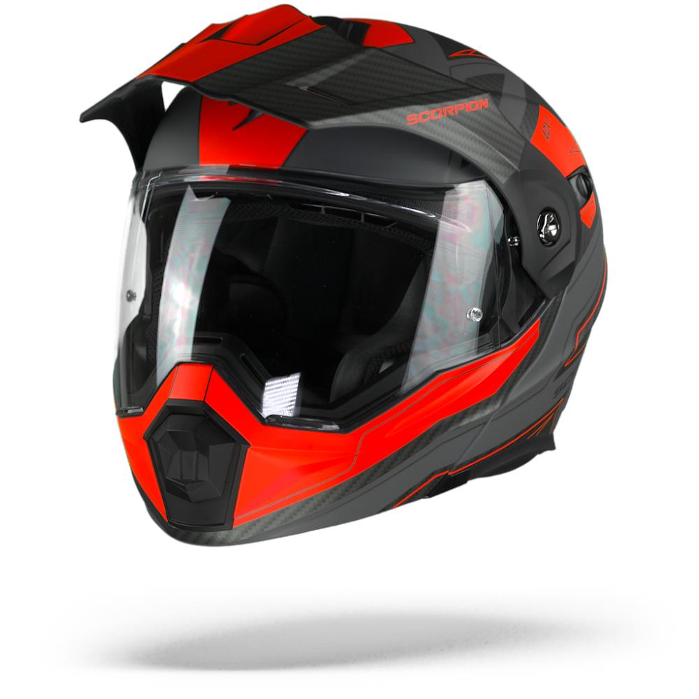 Scorpion ADX-1 Tucson Casque Aventure Ciment Gris Rouge Mat S