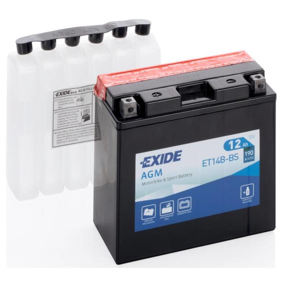 EXIDE ET14B-BS Maintenance free Motorcycle Battery Size