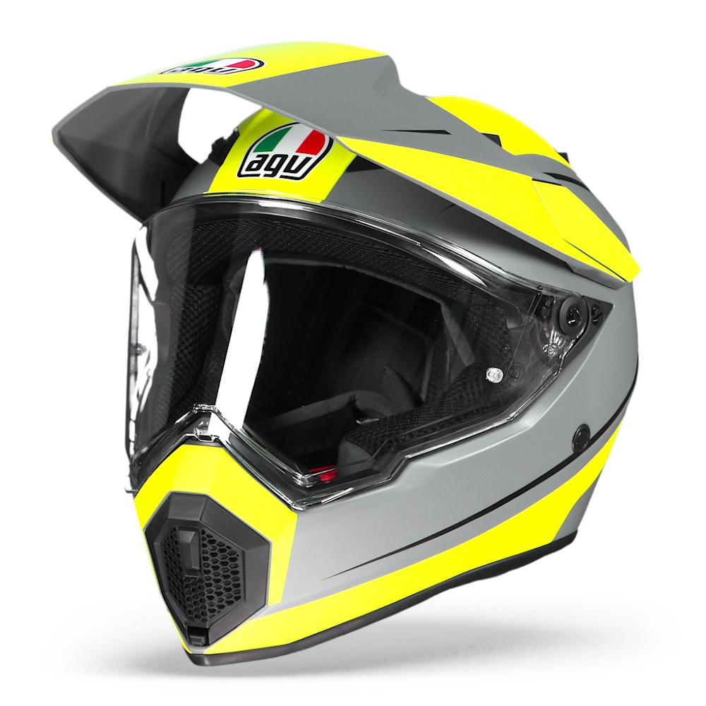 Image of AGV AX9 Pacific Road Matt Grey Yellow Fluo Black