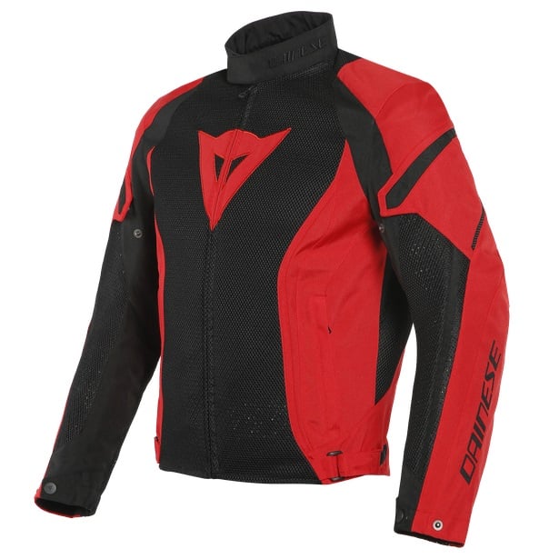 Dainese Air Crono 2 Tex Jacket Black Lava Red Lava Red Size 46