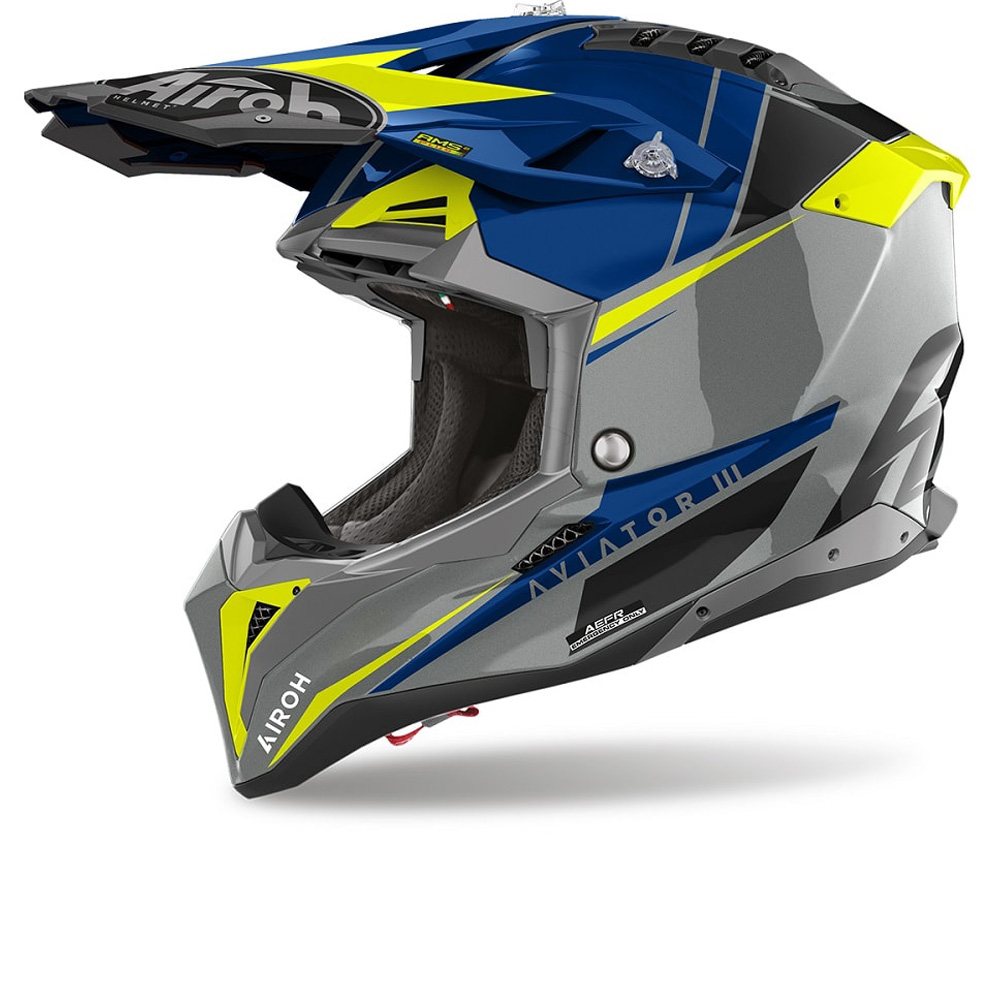 Airoh Aviator 3 Push Blauw Offroad Helm L