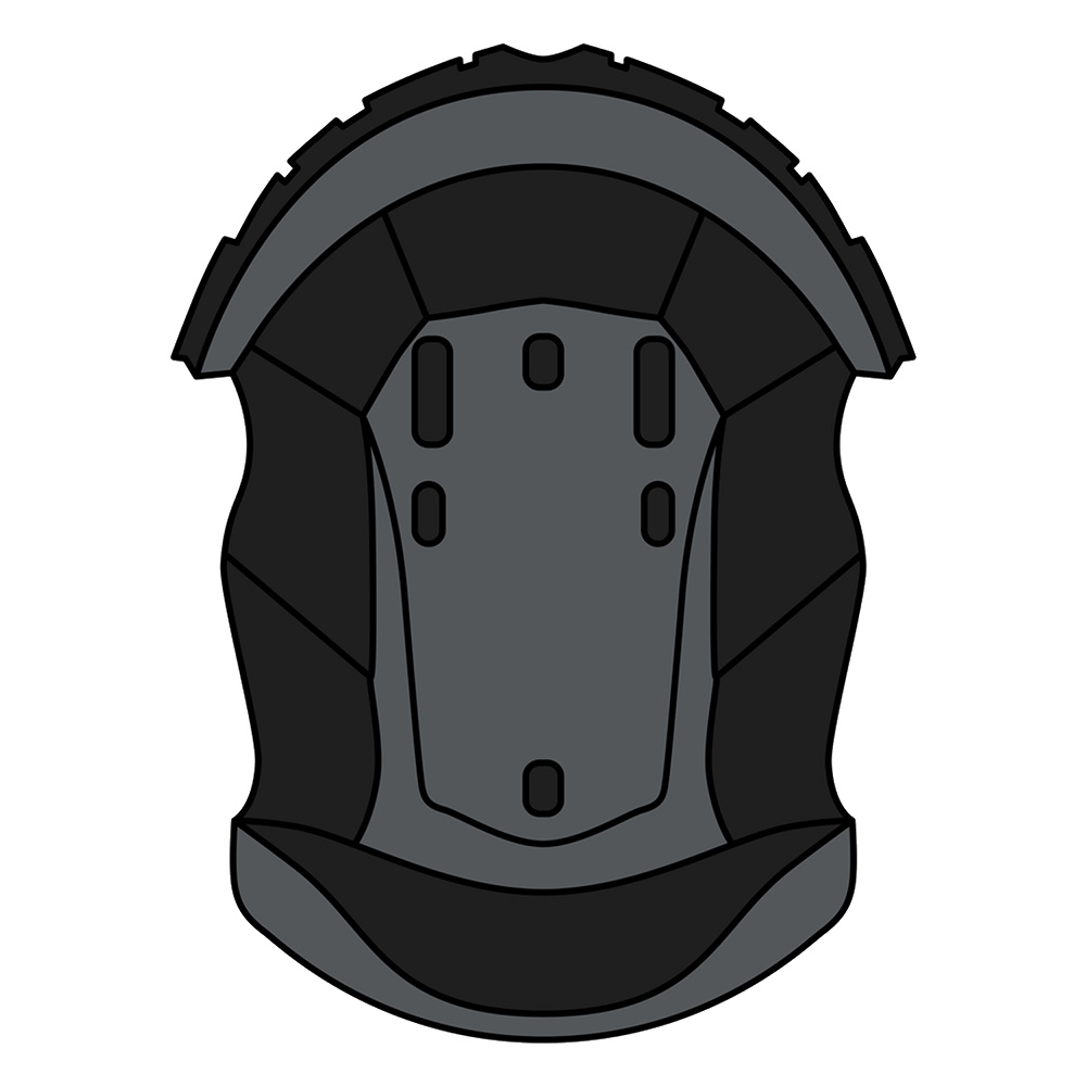 Airoh Aviator 3 Washable Crown Padding Grey Größe L