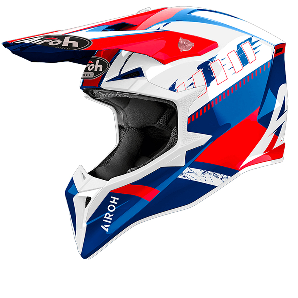 Airoh Wraaap Feel Rot Blau Motocross Helm Größe S