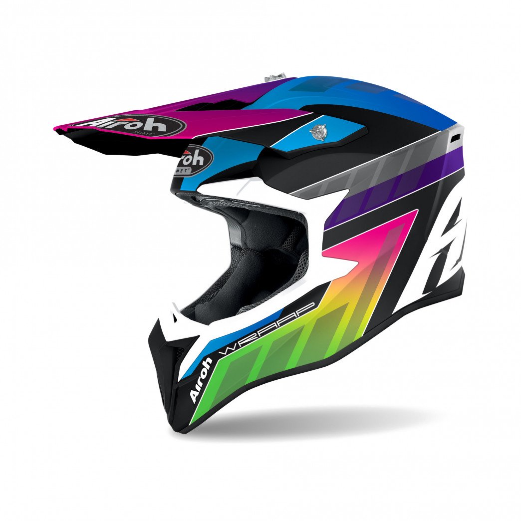 Airoh Wraap Prism Graphic Casque Motocross Noir S