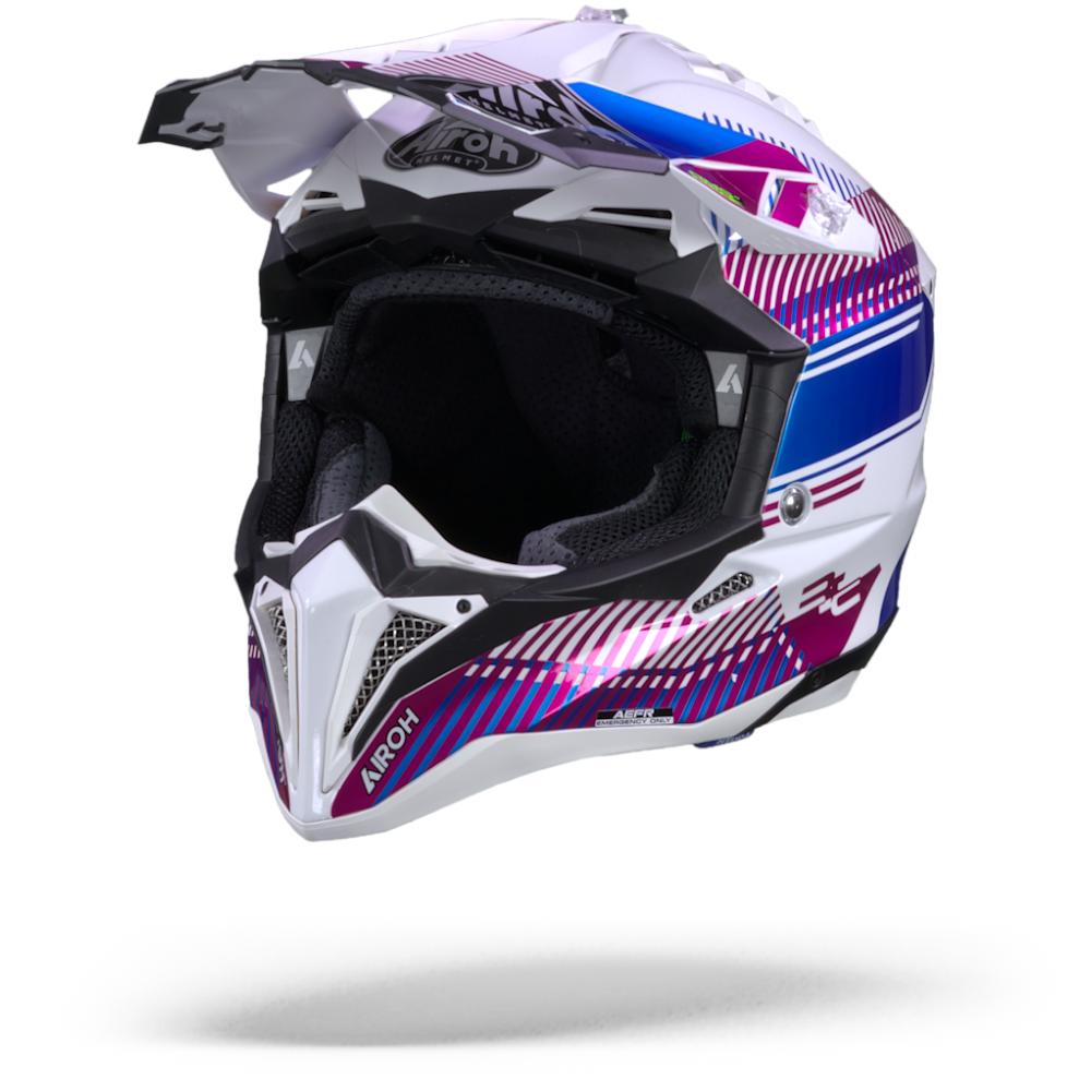 Image of Airoh Aviator 3 Wave Pink Graphic Helmet