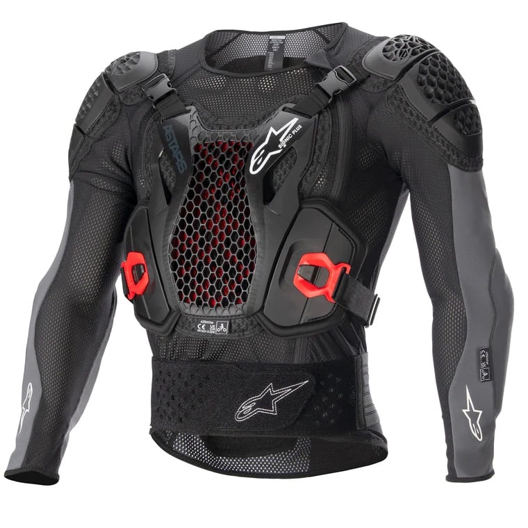 Alpinestars Bionic Plus V2 Protektorenjacke Schwarz Anthrazit Rot Größe L