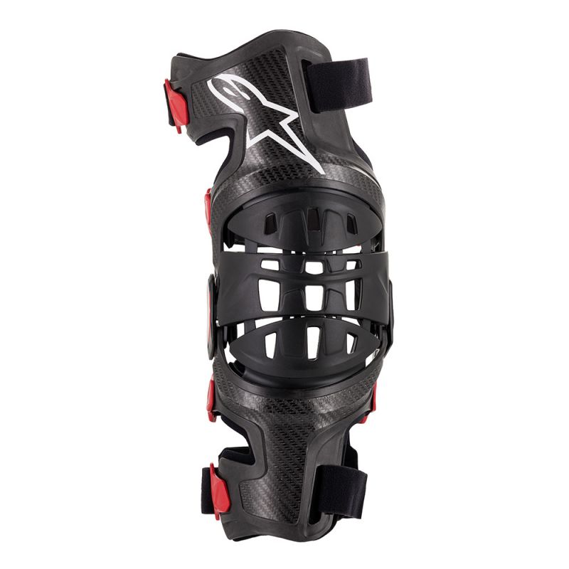 ALPINESTARS BIONIC-10 BLACK RED CARBON RIGHT KNEE BRACE unisex
